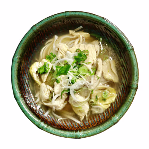 Pho Reisbandnudelsuppe mit Huhn