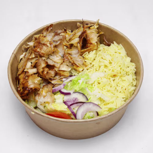 Reis Bowl mit Hühnerfleisch