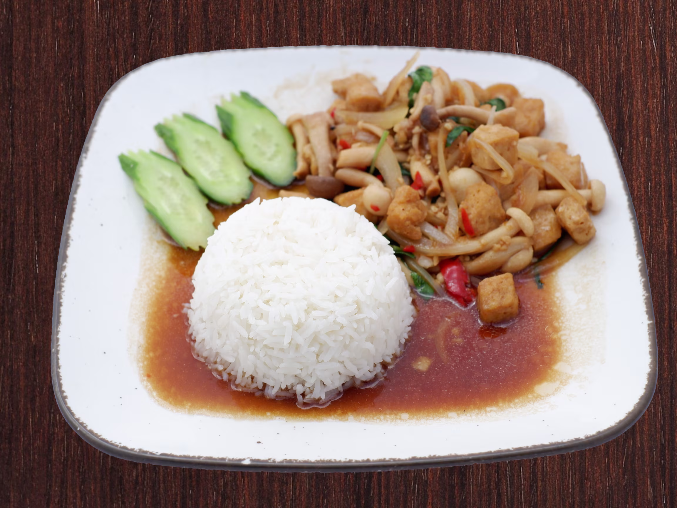Veg. Ka Prao Hed Taohoo