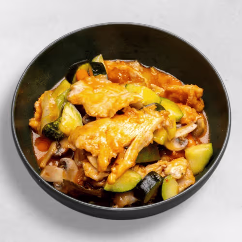 Reis mit Thai Curry Chicken
