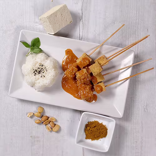 Tofu Spieße Veggie (5 Stück, vegetarisch)