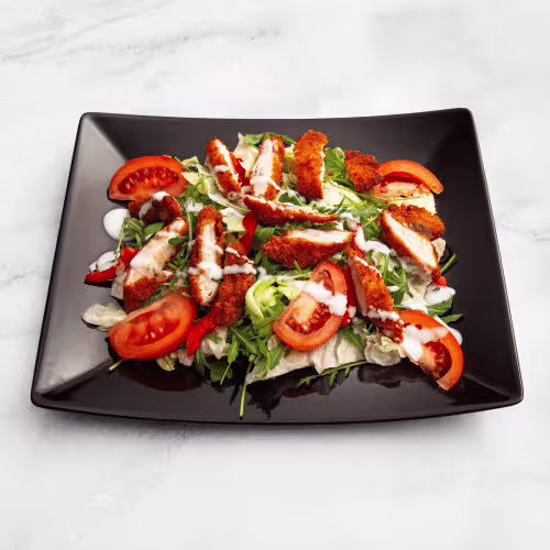 Gebackener Hühnerstreifen Salat