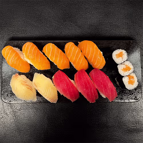 Edo Sushi Set (M) mit Lachs, Thunfisch und Heilbutt