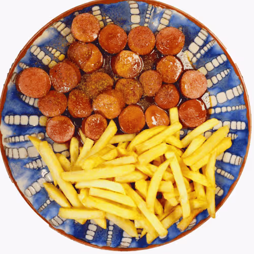 Currywurst mit Pommes