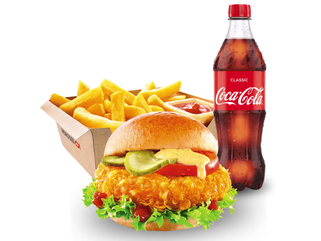 Crunchy Chicken Burger Menü