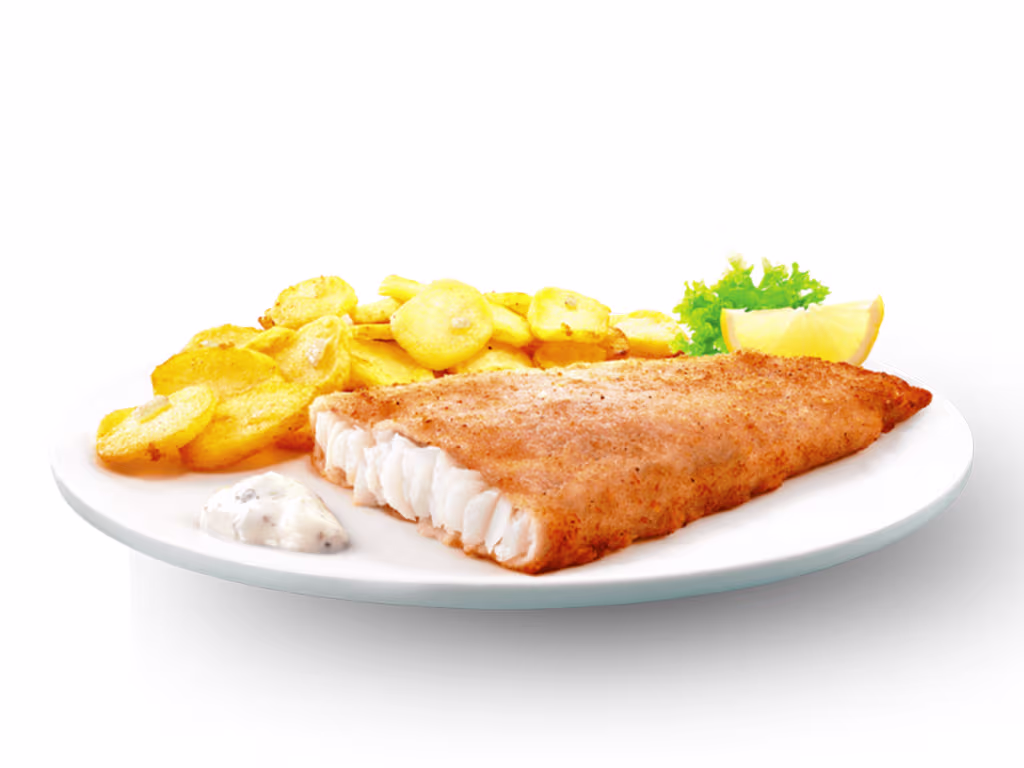 Seelachsfilet vom Grill mit Beilage