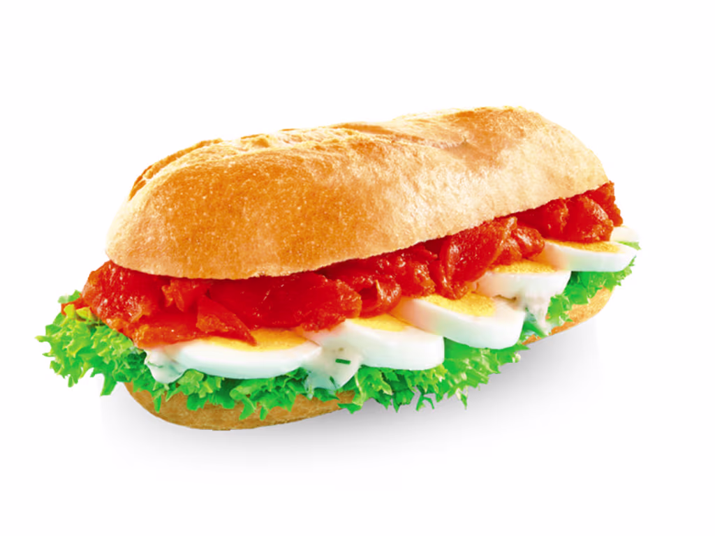 Alaska-Seelachs-Ei-Baguette