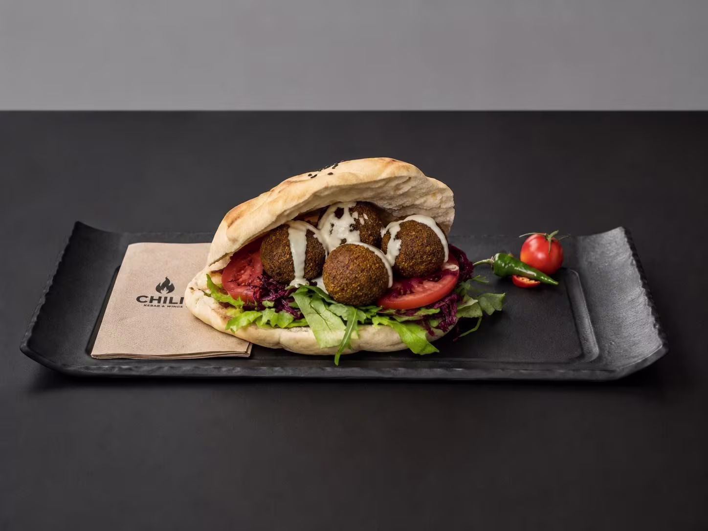 Falafel im Fladenbrot