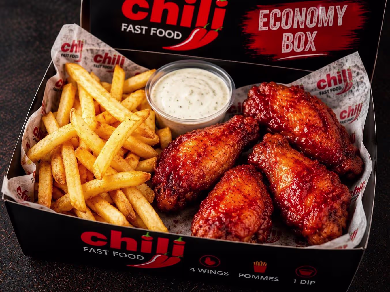 Chili Wings Menü