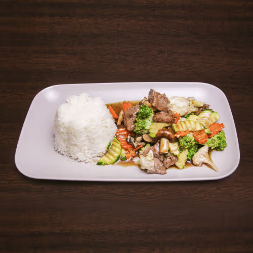 Phad Pak mit Reis
