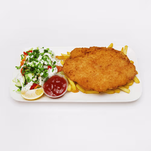 Hühnerstreifen Teller