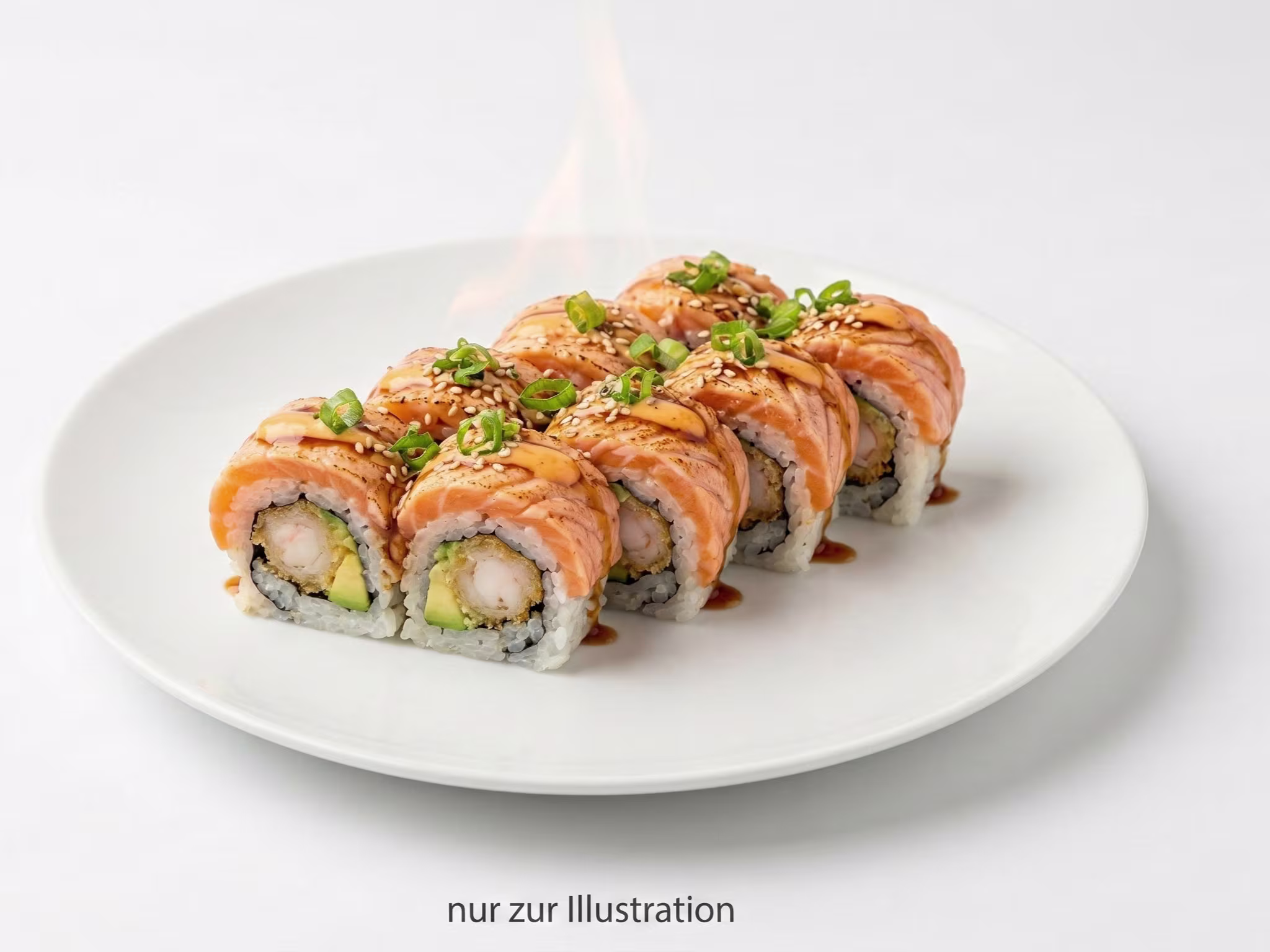Sake on Fire Roll