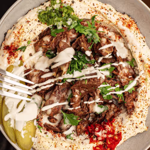 Hummus Bowl Beef (vegan)