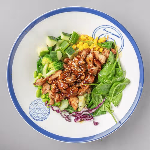 Pfeffersauce Huhn Bowl