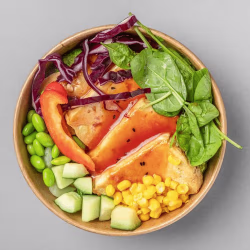 Süß-Sauer Tofu Bowl