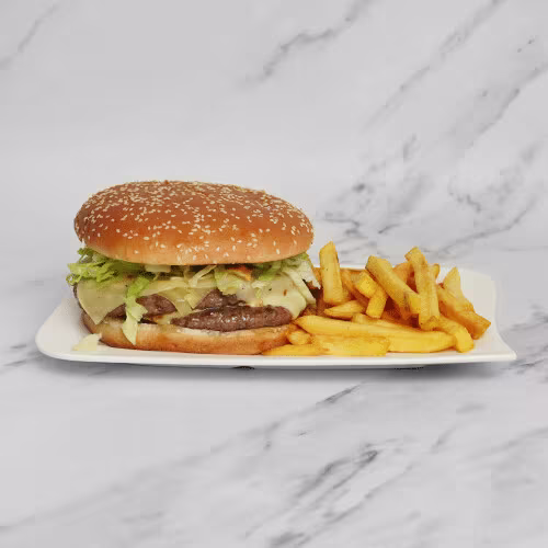 Big-Box Burger XL mit Pommes