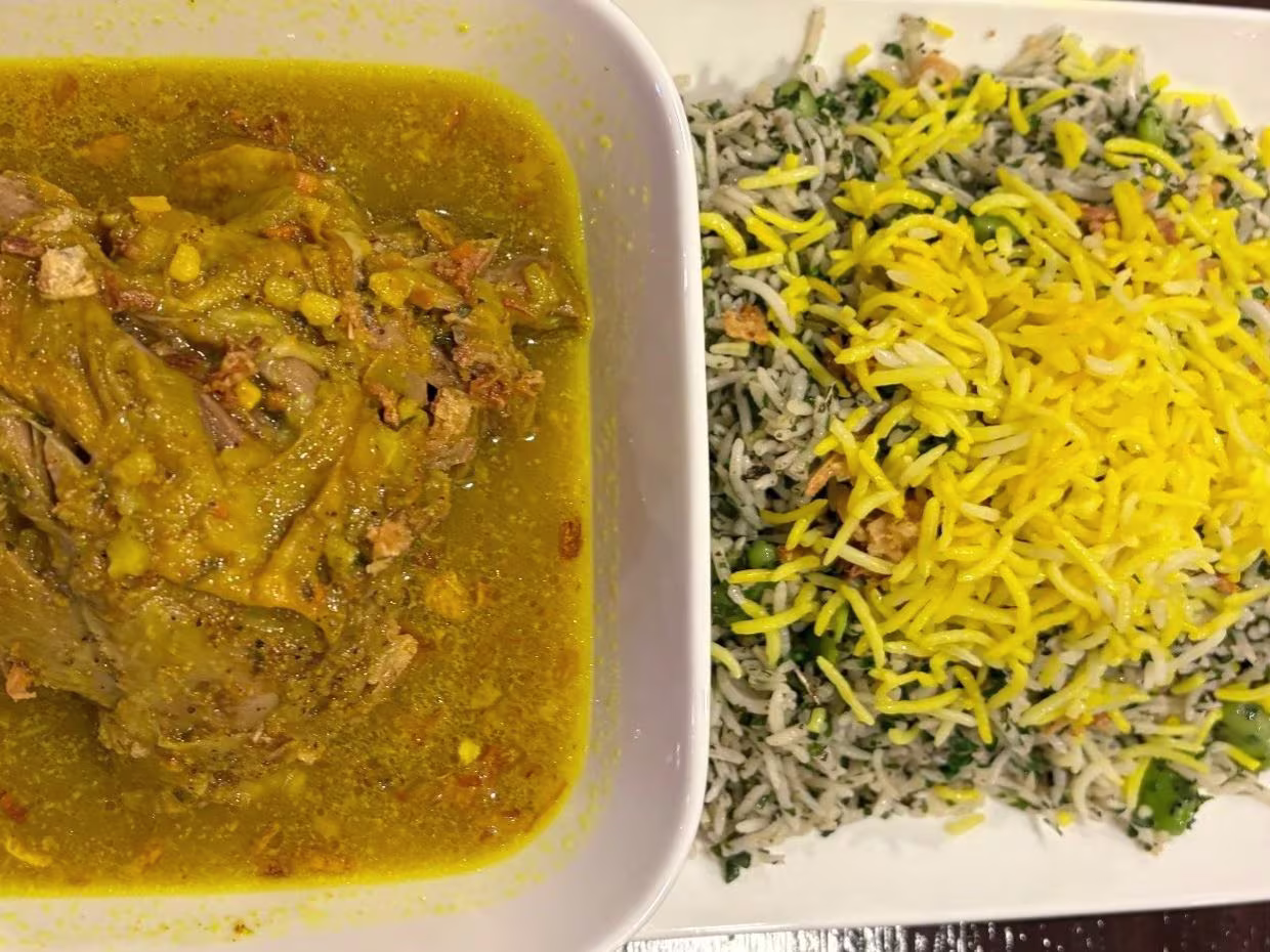 Baghali Polo mit Mahitsche