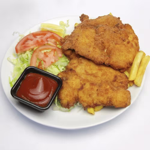 Hühnerschnitzel Menü