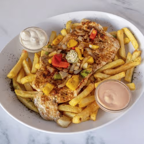 Hühnersteak Teller