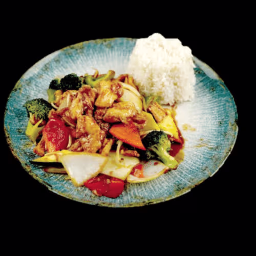 Hühnerfleisch mit Wokgemüse
