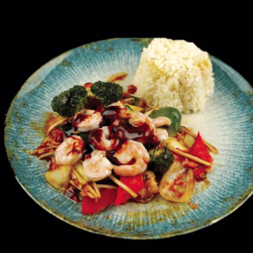 Garnelen mit Wokgemüse