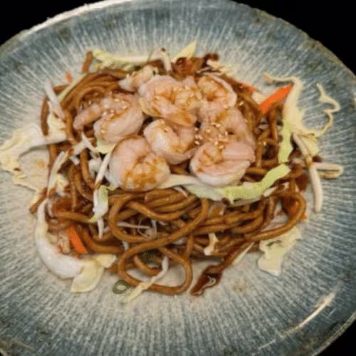 Nudeln mit Shrimps