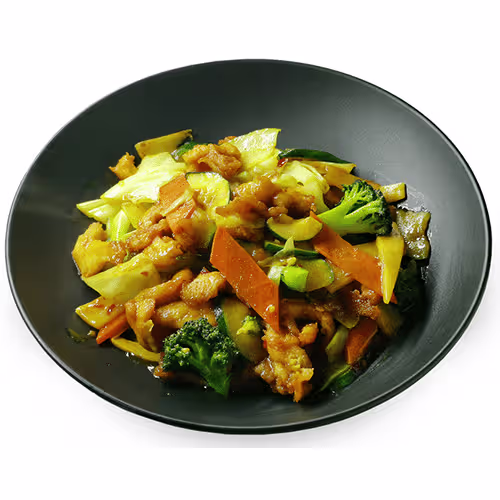 Curry-Hühnerfleisch mit Gemüse
