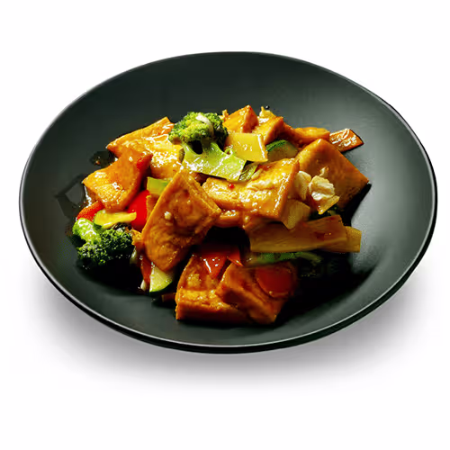 Tofu mit Gemüse und Thai-Currysauce