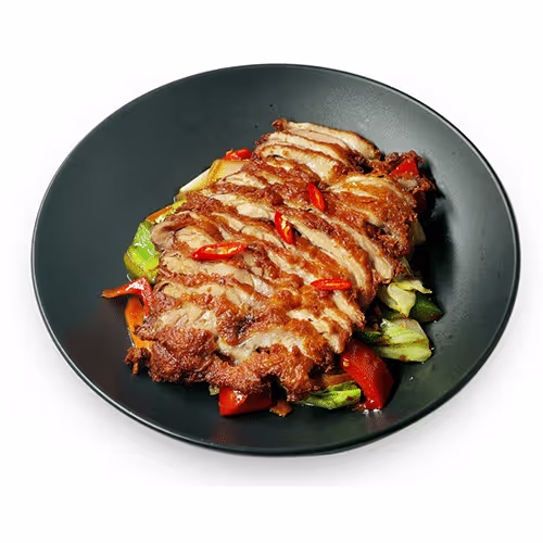 Knusprige Ente mit Gemüse nach Szechuan Art