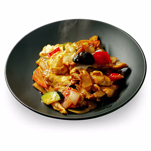 Hühnerfleisch mit Gemüse nach Szechuan Art