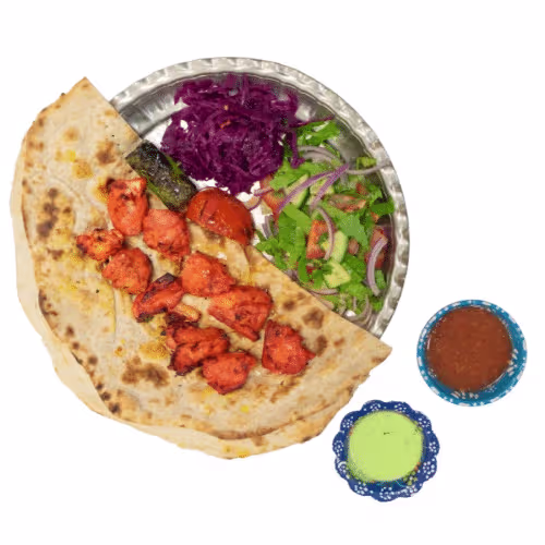 Tandoori Chicken Tikka mit Brot