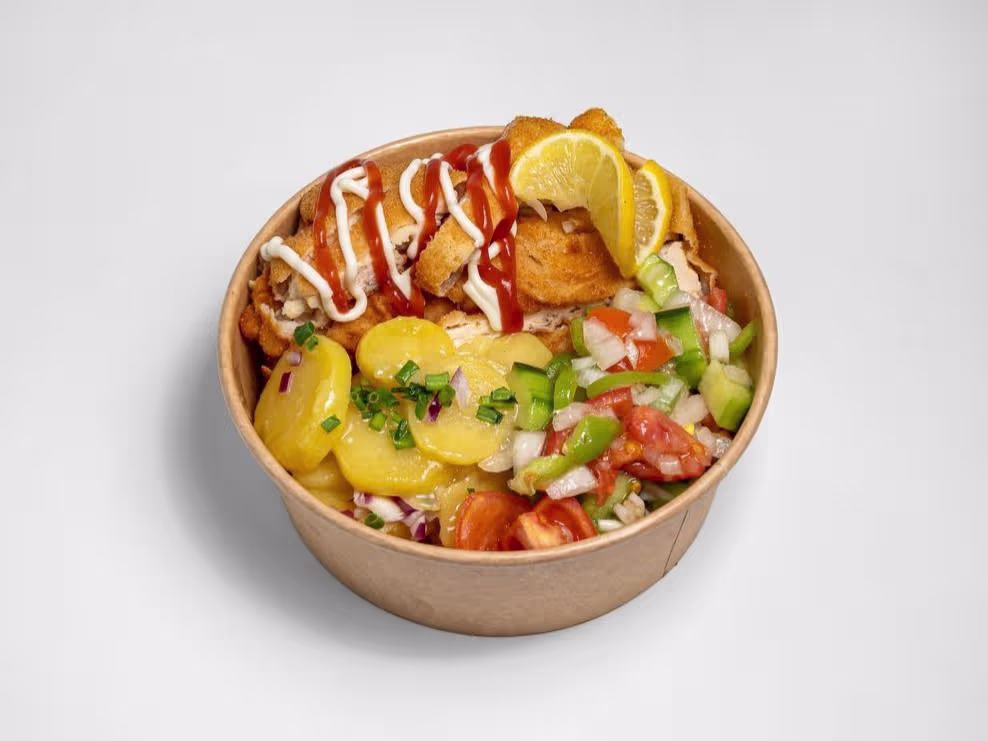 Hühnerschnitzel Bowl