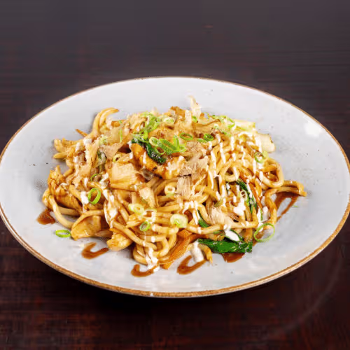 Yaki Udon mit Garnelen