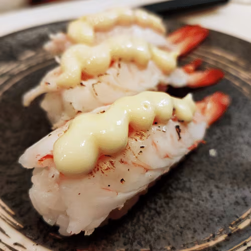Special Nigiri Aburi Ebi (6 Stück)