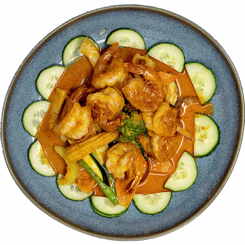 Thai Style Riesengarnelen (scharf)