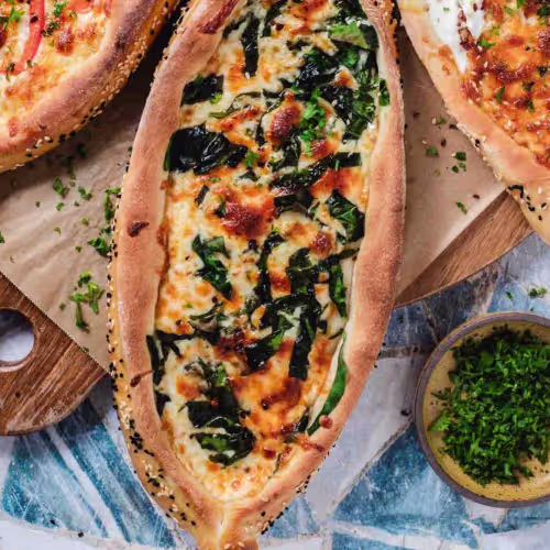 Pide mit Spinat