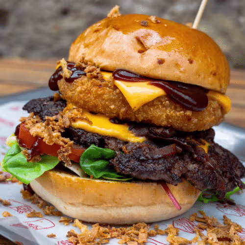 Mac n Beef Fusion Burger