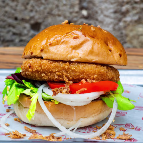 Mac n Cheese Veggie Burger