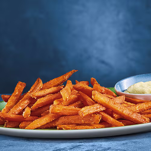 Süsskartoffel-Fritten (vegan)
