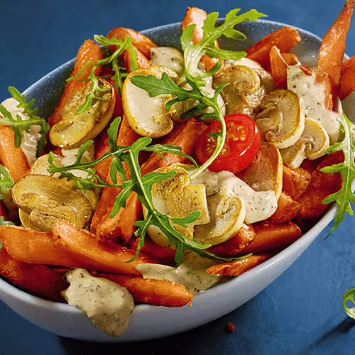 Trüffel Süsskartoffel-Fritten (vegan)