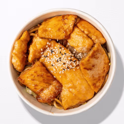 Nudeln mit Lachs Teriyaki (7 Stück)