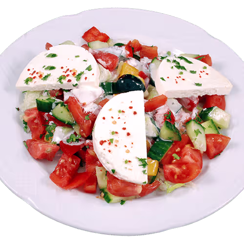 Hirtensalat mit Weißkäse