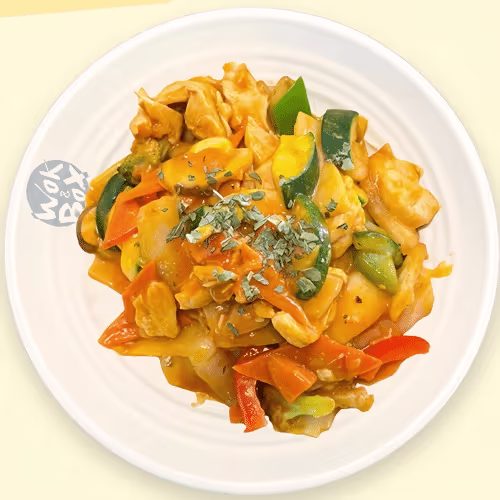 Wokgemüse mit Rotes Thai Curry (scharf)