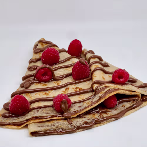 Crêpe mit Schokolade und Frucht
