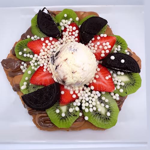 Spezial Bubble Waffles mit Eis
