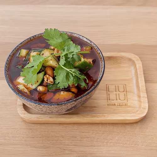 Smashed Chili Cucumber (scharf, vegan)