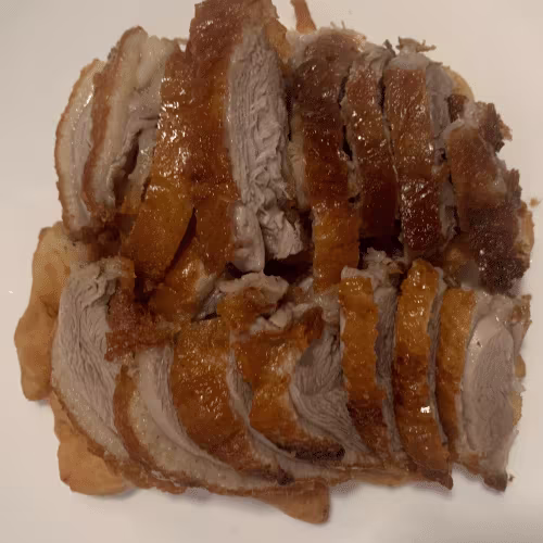 Knusprige Ente mit Knoblauchsauce