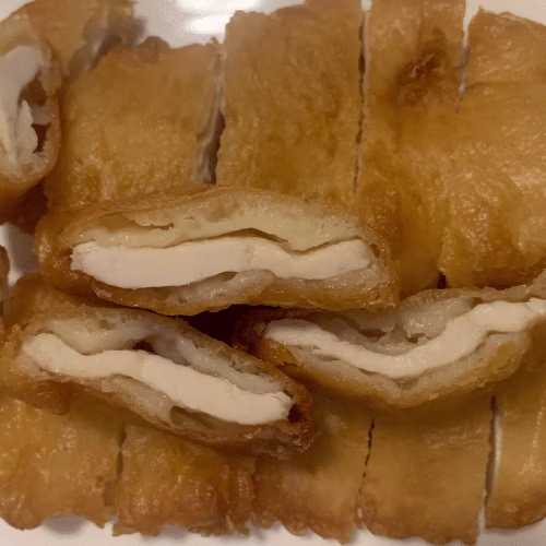 Knuspriges Hühnerfleisch mit Knoblauchsauce