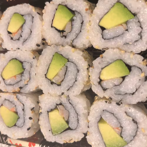 Ebi Maki mit Avocado (12 Stück)