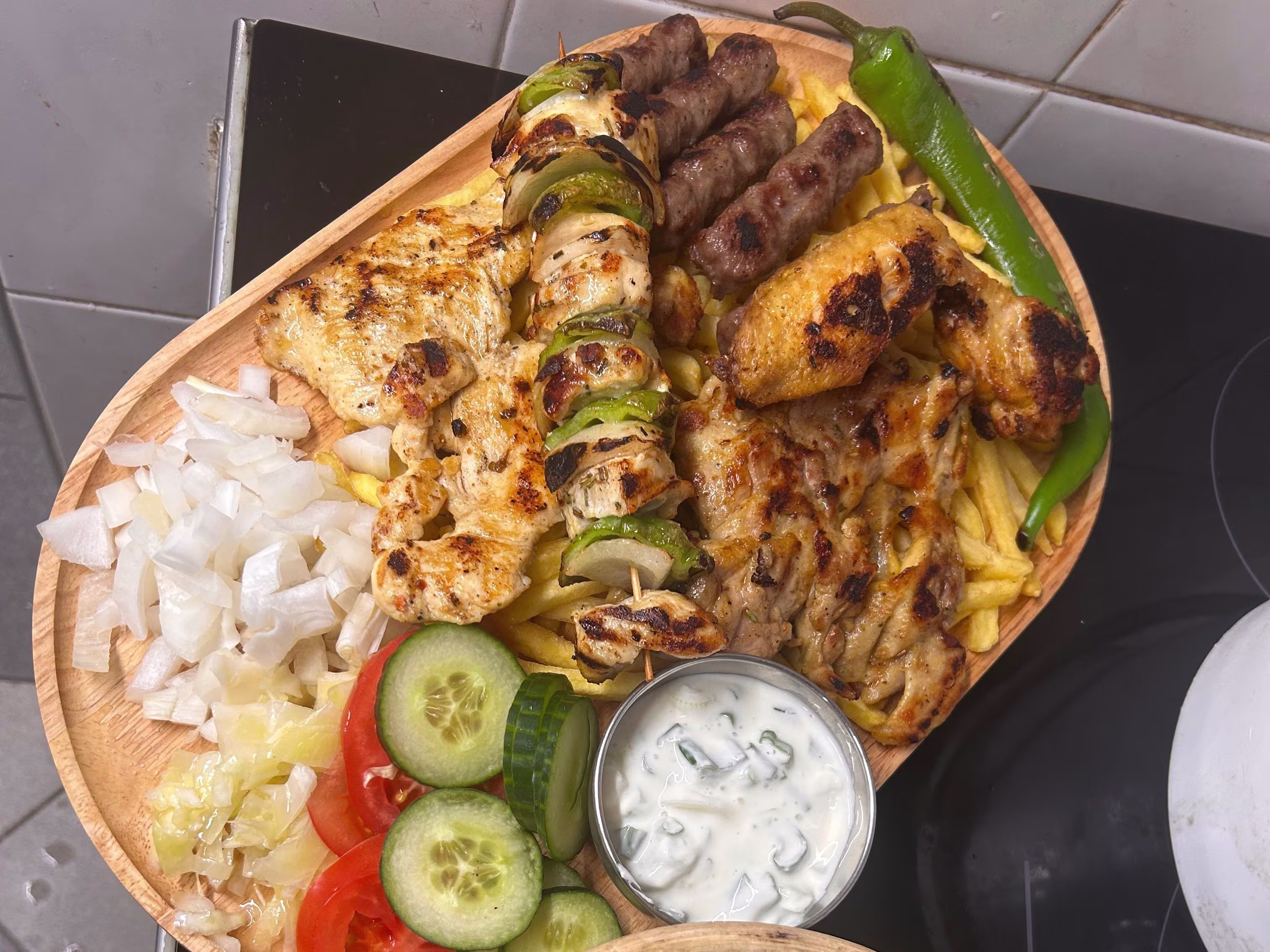 Grillplatte fur 1 person